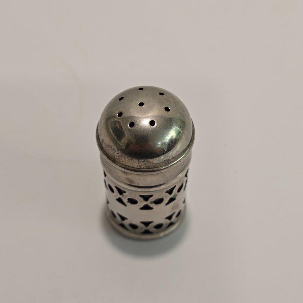 APEX - Vintage EPNS Cobalt Glass Insert Salt Shaker, Single - Picture 2 of 6